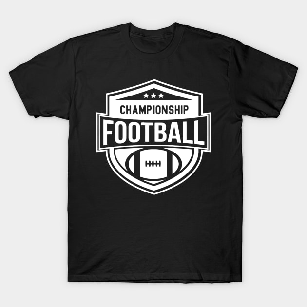 Championship Football T-Shirt by Ramateeshop